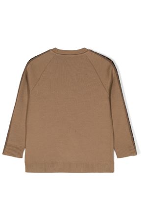 pullover in lana marrone FENDI KIDS | JUG003AMHJF1KE2